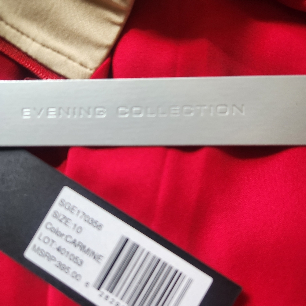 ❤️Host Pick! NWT Halston Heritage Red Strapless Draped Side Jumpsuit Size 10 - Picture 9 of 16